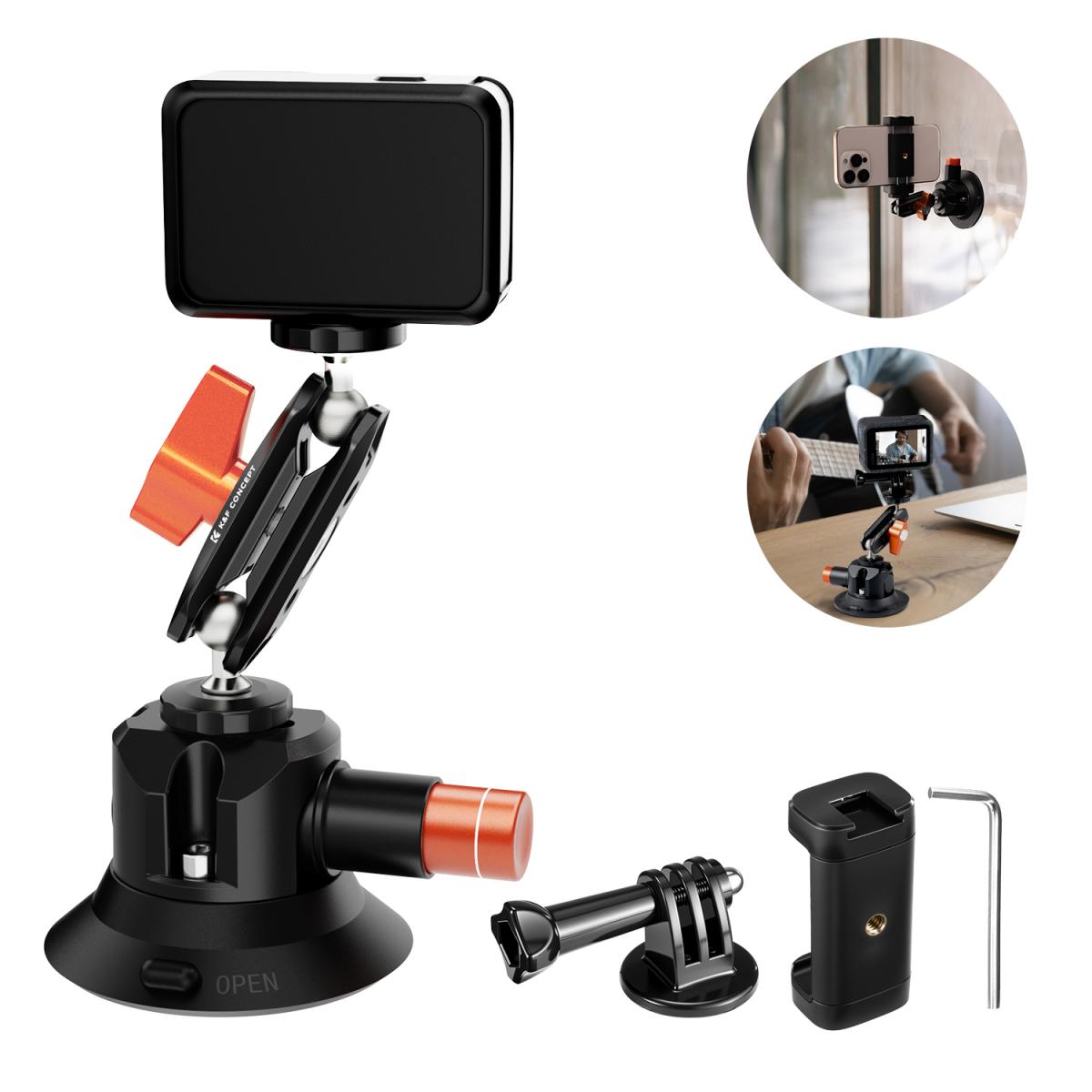 ساکشن کاپ کی اند اف K&F Concept 3" Suction Cup Camera Mount with Magic Arm SKU: KF31.135